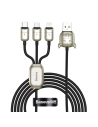 Kabel USB Baseus Rok býka 3w1 USB-C / Lightning / Micro 1,2m 3.5A (černý)