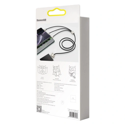 Kup Baseus USB-Kabel Year of the Ox 3in1 USB-C / Lightning / Micro 1.2m 3.5A (schwarz) - BSU1995BLK - {ean13} - Sklep Home Screen