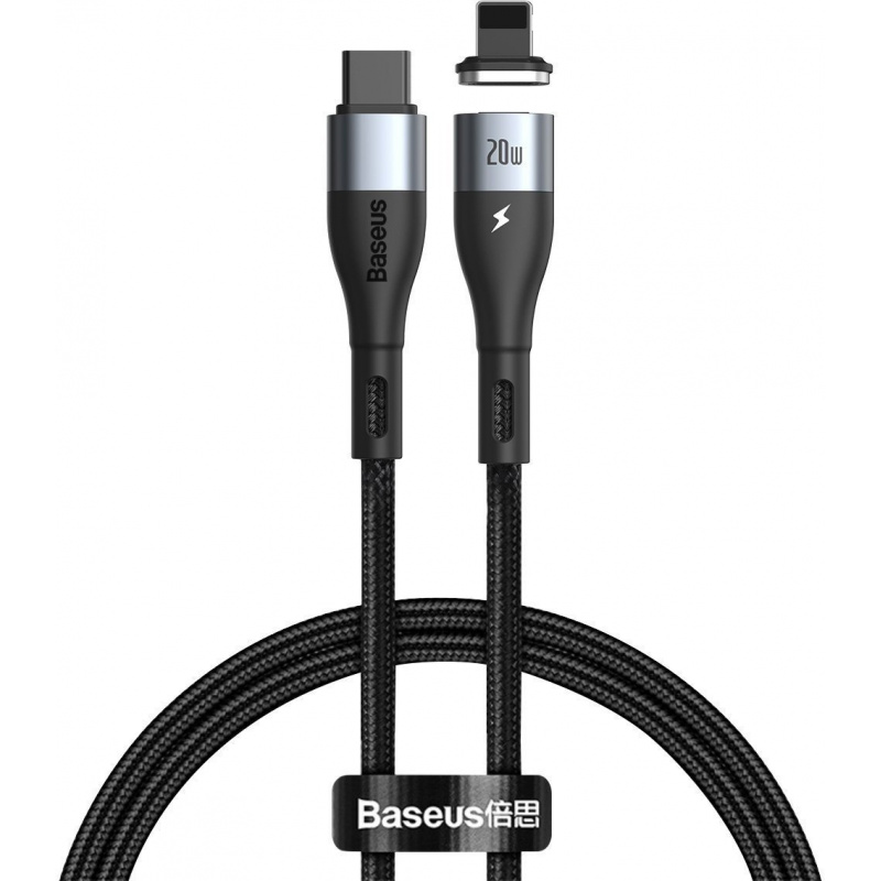 Buy Baseus Zinc Magnetic USB-C - Lightning Cable 20W 2m (Black) - 6953156232761 - BSU1996BLK - Homescreen.pl