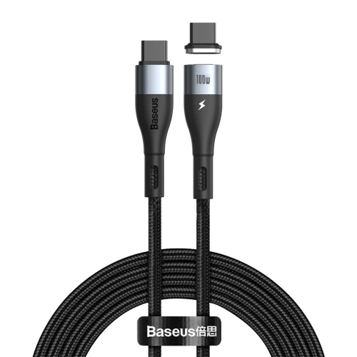 Kup Baseus 1.5m USB-C auf USB-C Kabel, magnetisch Zink 100W (schwarz) - BSU1997BLK - {ean13} - Sklep Home Screen