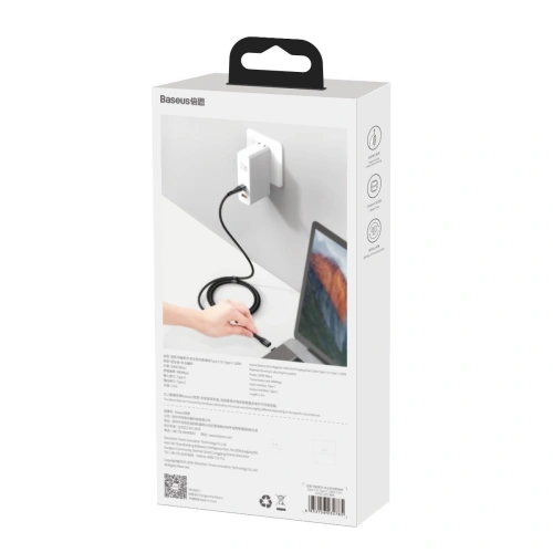 Kup Baseus 1.5m USB-C auf USB-C Kabel, magnetisch Zink 100W (schwarz) - BSU1997BLK - {ean13} - Sklep Home Screen