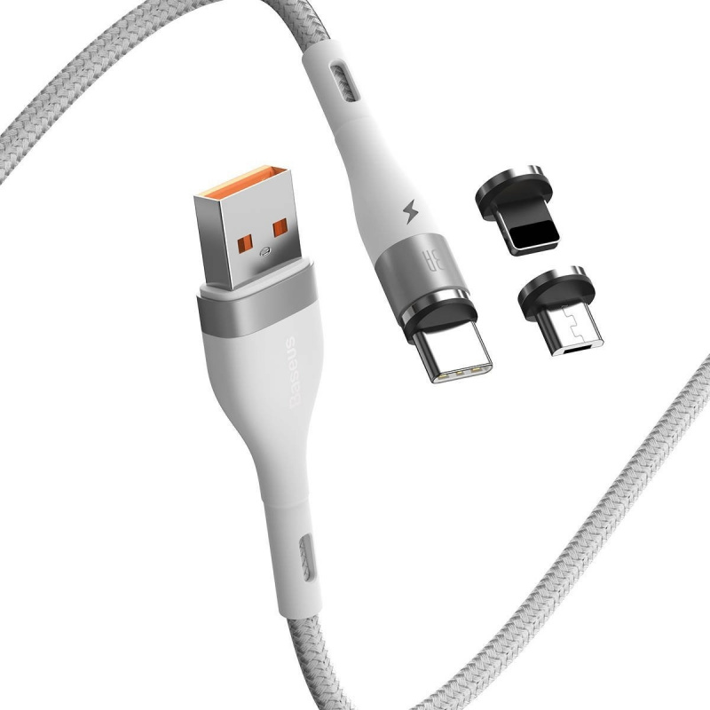 Buy USB Baseus Fast 4in1 USB to USB-C / Lightning / Micro 3A 1m (white) - 6953156229624 - BSU2002WHT - Homescreen.pl