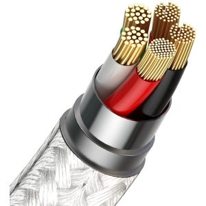 Kup Cablu USB Baseus Fast 4w1 USB la USB-C / Lightning / Micro 3A 1m (alb) - BSU2002WHT - {ean13} - Sklep Home Screen