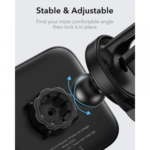 Kup ESR Autohalterung mit drahtlosem Ladegerät HaloLock Magnetic Magsafe Vent Autohalterung Schwarz - ESR288BLK - {ean13} - Sklep Home Screen