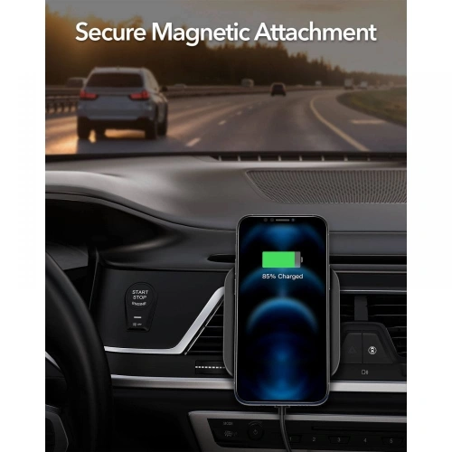 Kup Uchyt s bezdrátovou nabíječkou ESR HaloLock Magnetic Magsafe Vent Car Mount Black - ESR288BLK - {ean13} - Sklep Home Screen