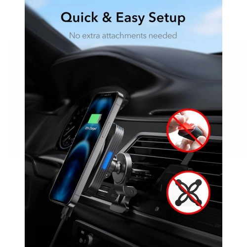 Kup Uchwyt z ładowarką bezprzewodową ESR HaloLock Magnetic Magsafe Vent Car Mount Black - ESR288BLK - {ean13} - Sklep Home Screen