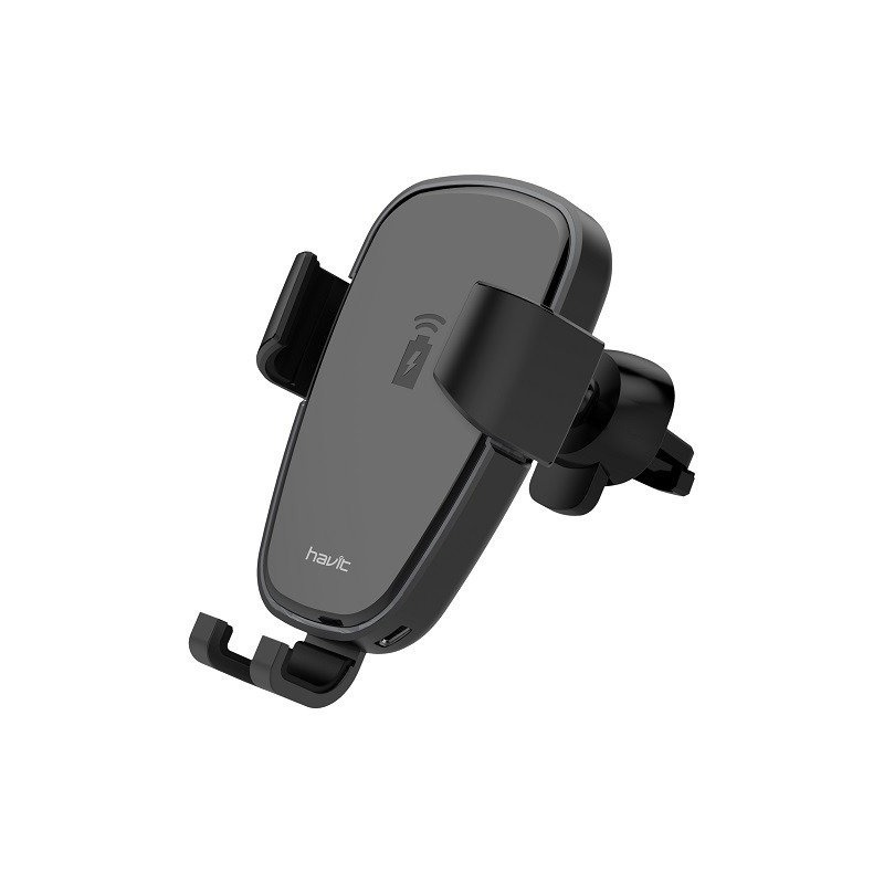 Buy Havit H341 Gravity car mount with wireless charger (black) - 6939119017903 - HVT001BLK - Homescreen.pl