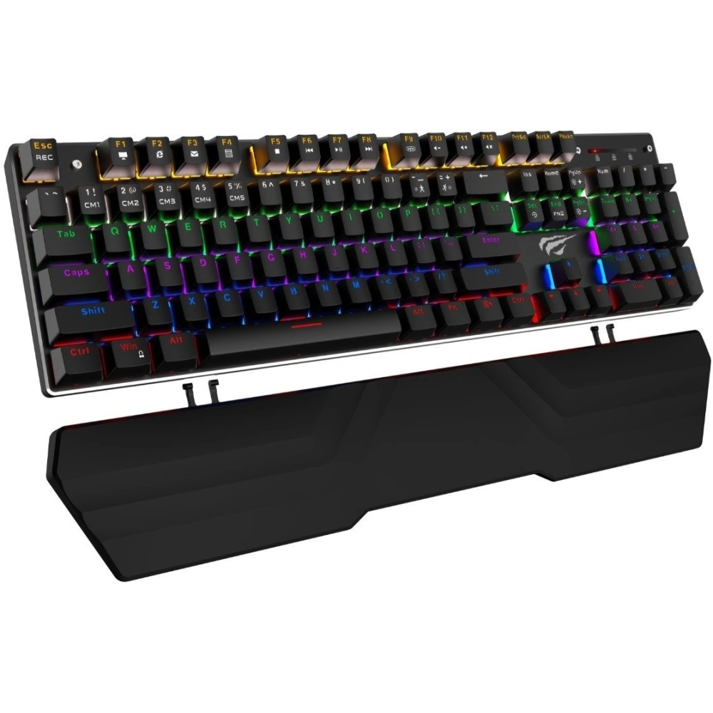 Klawiatura mechaniczna Havit GAMENOTE KB432L Rainbow z podstawką