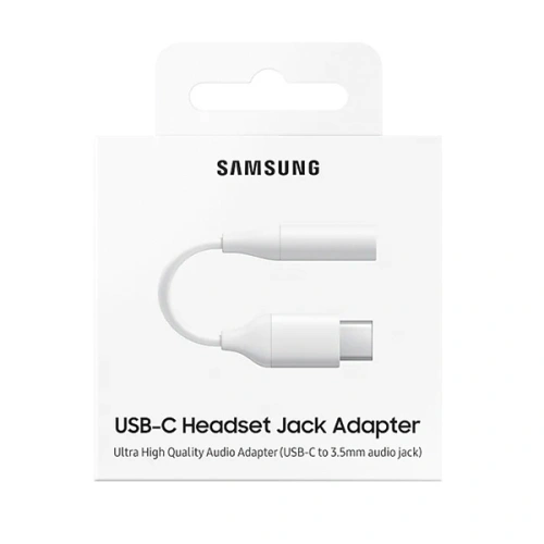 Kup Samsung Adapter EE-UC10JUW USB-C auf 3,5mm Klinke Schnellladung weiß/weiß - SMG007WHT - {ean13} - Sklep Home Screen