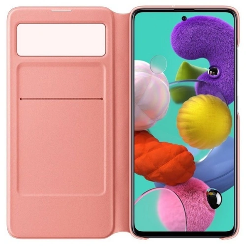 Kup Etui Samsung Galaxy A51 EF-EA515PW alb/white S View Wallet Cover - SMG049WHT - {ean13} - Sklep Home Screen
