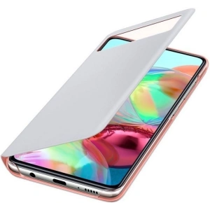 Kup Etui Samsung Galaxy A71 EF-EA715PW biały/white S View Wallet Cover - SMG051WHT - {ean13} - Sklep Home Screen