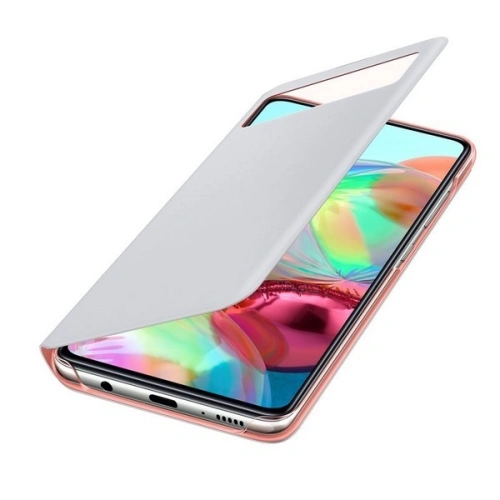 Kup Etui Samsung Galaxy A71 EF-EA715PW fehér/white S View Wallet Cover - SMG051WHT - {ean13} - Sklep Home Screen