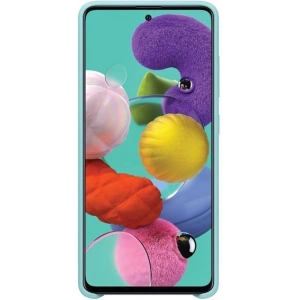 Kup Samsung Gehäuse Galaxy A51 EF-PA515TL blau/blau Silikonhülle - SMG094BLU - {ean13} - Sklep Home Screen