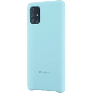 Kup Etui Samsung Galaxy A71 EF-PA715TL niebieski/blue Silicone Cover - SMG098BLU - {ean13} - Sklep Home Screen