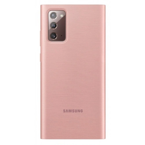 Kup Etui Samsung Galaxy Note 20 EF-ZN980CA miedeniu brun/copper brown Clear View Cover - SMG184BR - {ean13} - Sklep Home Screen