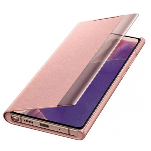 Kup Etui Samsung Galaxy Note 20 EF-ZN980CA miedziany brąz/copper brown Clear View Cover - SMG184BR - {ean13} - Sklep Home Screen