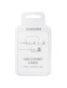 Cablul Samsung EP-DG930DW microUSB + USB-C alb/white
