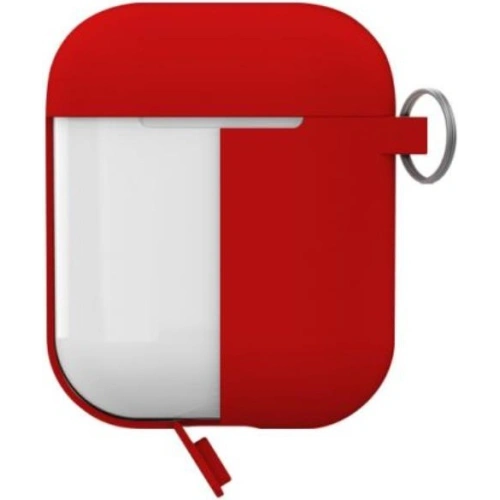 Buy PURO ICON Apple AirPods 1 & 2 with hook (Red + White Cap) - PUR376RED - {ean13} - Home Screen Store Europe