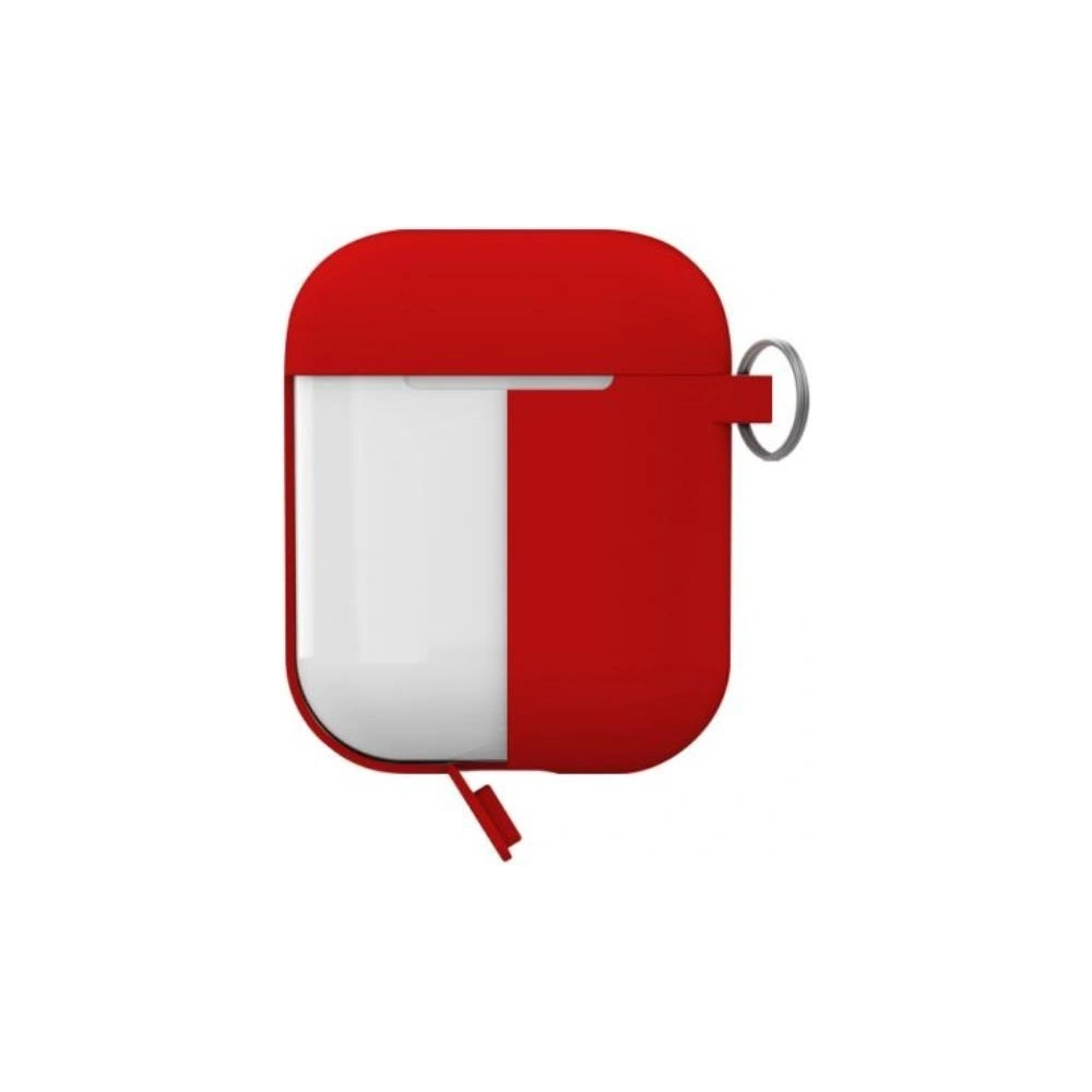 Etui PURO ICON Apple AirPods 1 & 2 with hook (Red + White Cap)