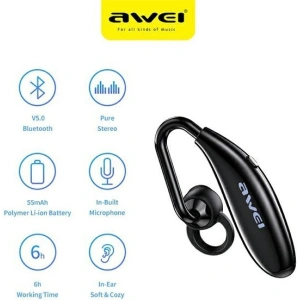 Kup AWEI Bluetooth mono N5 fülhallgató fekete - AWEI061BLK - {ean13} - Sklep Home Screen