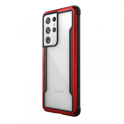 Etui aluminiowe X-Doria Raptic Shield - Etui aluminiowe Samsung Galaxy S21 Ultra (Antimicrobial protection) (Red)