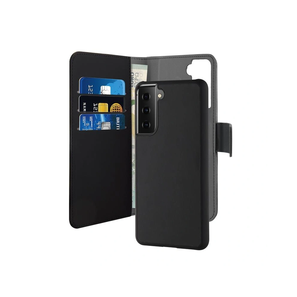 Etui PURO Wallet Detachable 2w1 Samsung Galaxy S21 (czarny)