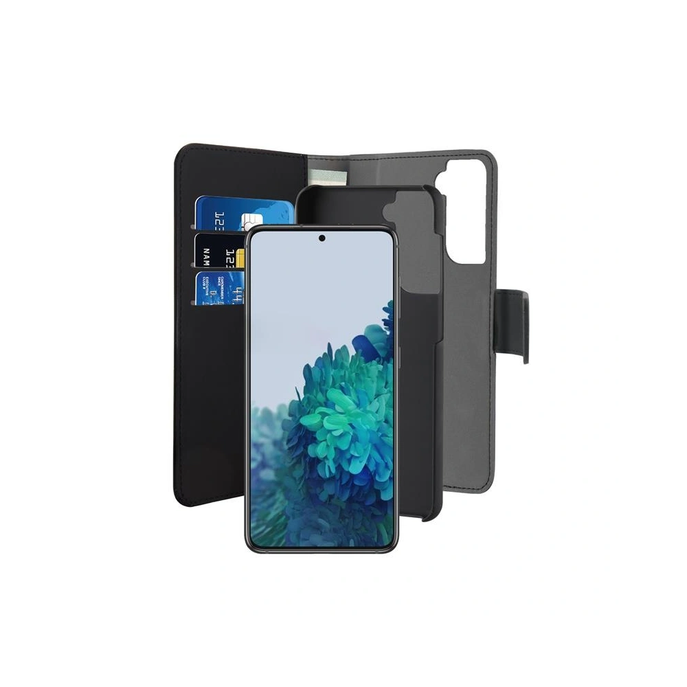 Etui PURO Wallet Detachable 2w1 Samsung Galaxy S21 (czarny)
