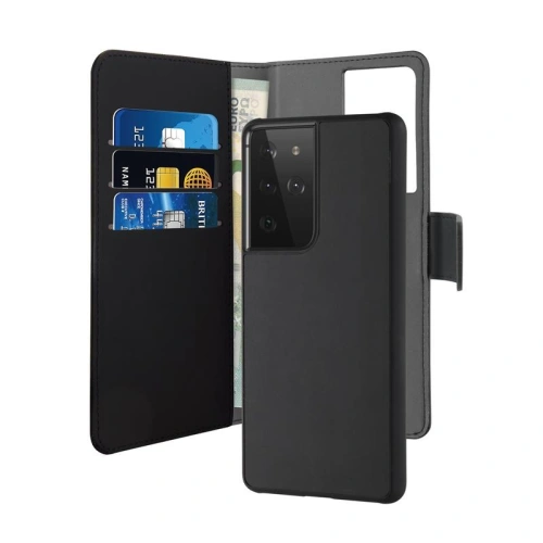 Kup Etui PURO Wallet Detachable 2w1 Samsung Galaxy S21 Ultra (fekete) - PUR387BLK - {ean13} - Sklep Home Screen
