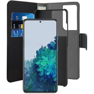 Samsung PURO Geldbörse Abnehmbare 2-in-1 Hülle Galaxy S21 Ultra (schwarz)