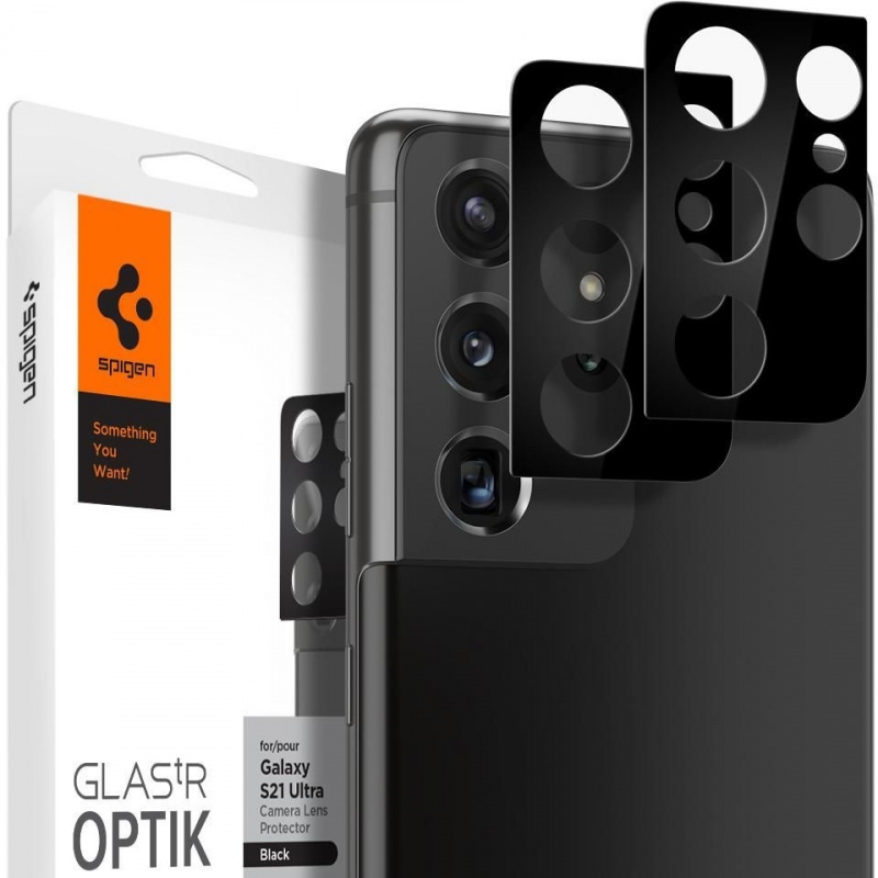Szkło Hartowane Spigen Optik.tr Camera Lens Galaxy S21 Ultra Black