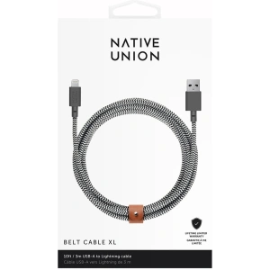 Buy Native Union Belt Cable Lightning 3m (zebra) - NTU083ZEB - {ean13} - Home Screen Store Europe