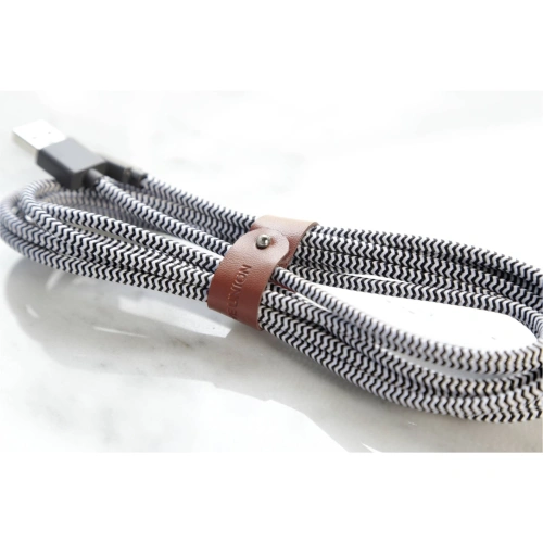 Kup Kabel Native Union Belt Cable Lightning ze skórzanym zapięciem 3m (zebra) - NTU083ZEB - {ean13} - Sklep Home Screen