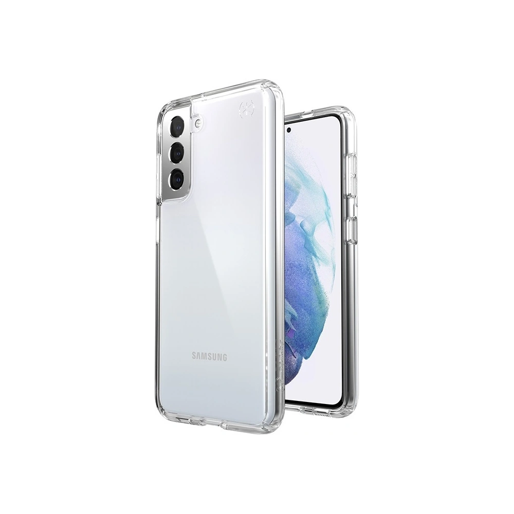 Etui Speck Presidio Perfect-Clear Samsung Galaxy S21 z powłoką MICROBAN (Clear/Clear)