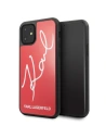 Karl Lagerfeld Apple Tasche KLHCN61DLKSRE iPhone 11 rot/rot Hartschalenetui Signature Glitter