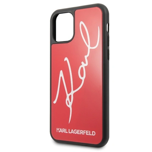 Kup Karl Lagerfeld Apple Tasche KLHCN61DLKSRE iPhone 11 rot/rot Hartschalenetui Signature Glitter - KLD440RED - {ean13} - Sklep Home Screen