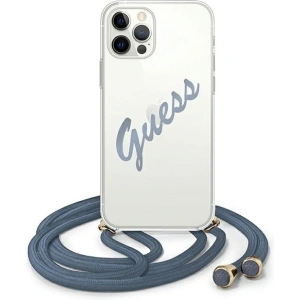 Kup Etui Guess GUHCP12LCRTVSBL Apple iPhone 12 Pro Max niebieski/blue hardcase Script Vintage - GUE826BLU - {ean13} - Sklep Home Screen