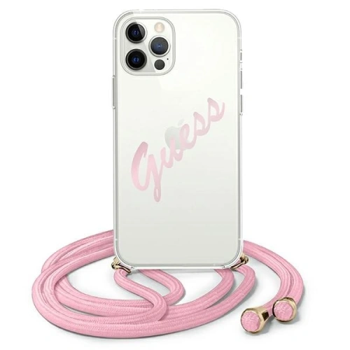 Kup Etui Guess GUHCP12LCRTVSPI Apple iPhone 12 Pro Max różowy/pink hardcase Script Vintage - GUE827PNK - {ean13} - Sklep Home Screen