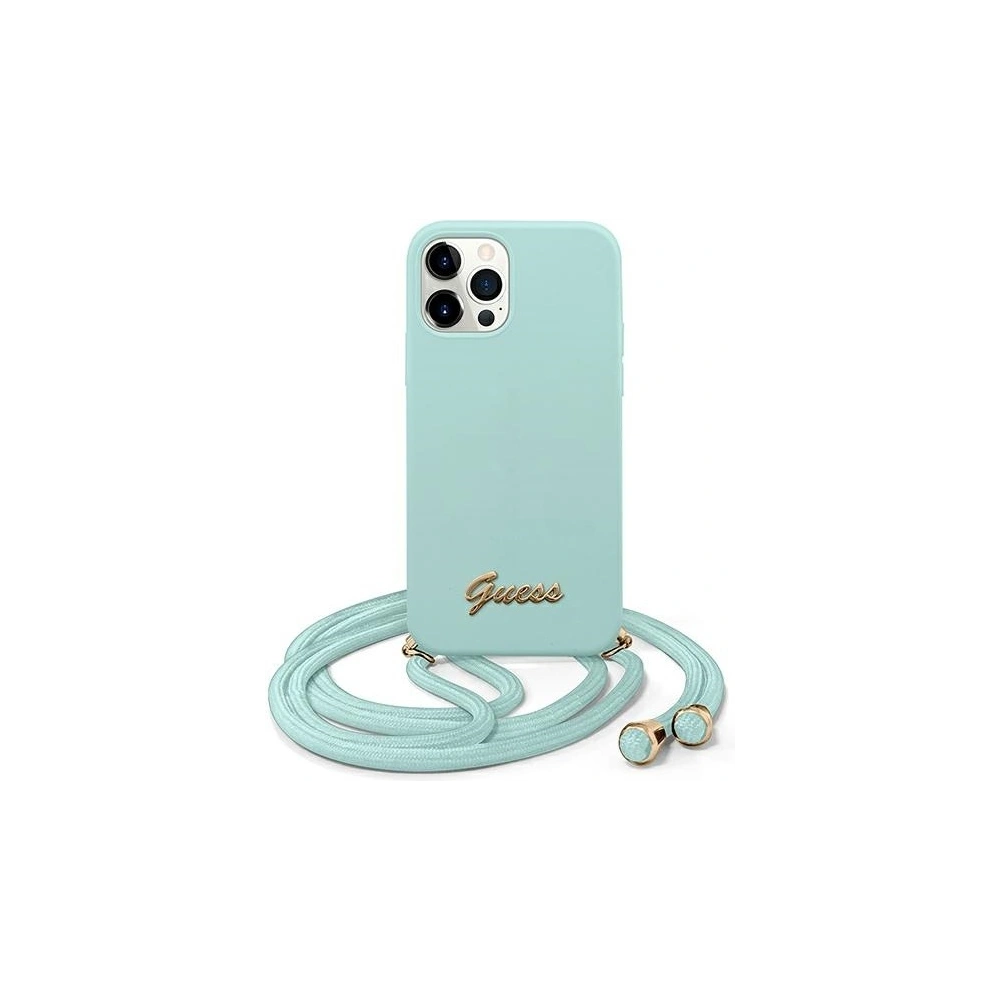 Etui Guess GUHCP12LLSCLMGLB Apple iPhone 12 Pro Max jasno niebieski/light blue hardcase Metal Logo Cord