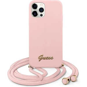 Kup Etui Guess GUHCP12LLSCLMGLP Apple iPhone 12 Pro Max różowy/pink hardcase Metal Logo Cord - GUE830PNK - {ean13} - Sklep Home Screen