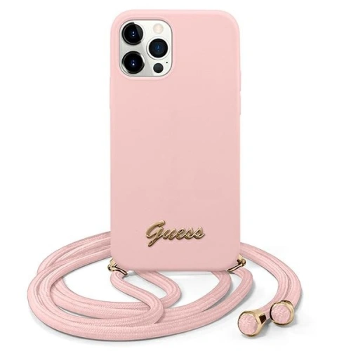 Kup Etui Guess GUHCP12LLSCLMGLP Apple iPhone 12 Pro Max rózsaszín/pink hardcase Fém logó zsinór - GUE830PNK - {ean13} - Sklep Home Screen