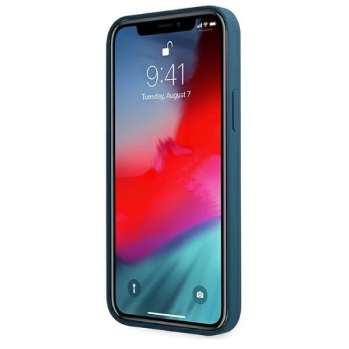 Kup Etui Guess GUHCP12LLSLMGBL Apple iPhone 12 Pro Max niebieski/blue hardcase Metal Logo Script - GUE831BLU - {ean13} - Sklep Home Screen
