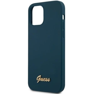 Kup Etui Guess GUHCP12LLSLMGBL Apple iPhone 12 Pro Max niebieski/blue hardcase Metal Logo Script - GUE831BLU - {ean13} - Sklep Home Screen