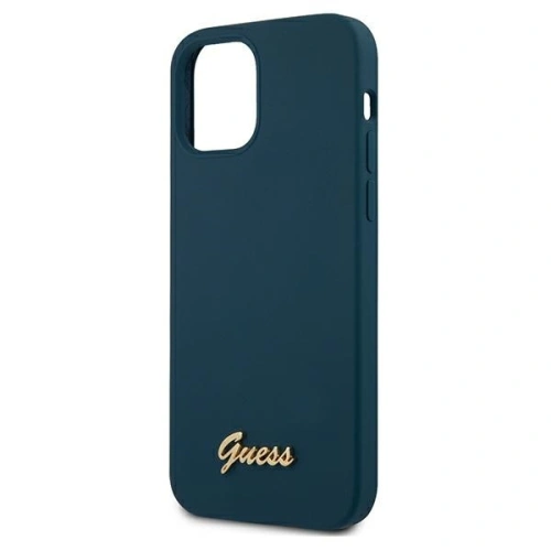 Kup Etui Guess GUHCP12LLSLMGBL Apple iPhone 12 Pro Max niebieski/blue hardcase Metal Logo Script - GUE831BLU - {ean13} - Sklep Home Screen