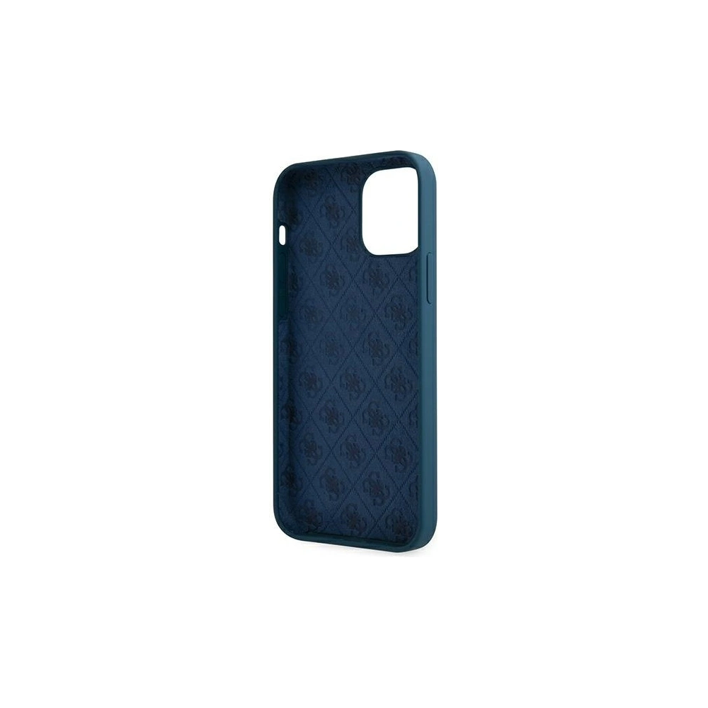 Etui Guess GUHCP12LLSLMGBL Apple iPhone 12 Pro Max niebieski/blue hardcase Metal Logo Script