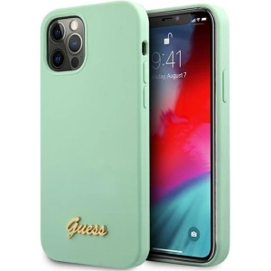 Kup Etui Guess GUHCP12LLSLMGGN Apple iPhone 12 Pro Max zielony/green hardcase Metal Logo Script - GUE832GRN - {ean13} - Sklep Home Screen