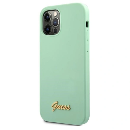 Kup Etui Guess GUHCP12LLSLMGGN Apple iPhone 12 Pro Max zielony/green hardcase Metal Logo Script - GUE832GRN - {ean13} - Sklep Home Screen