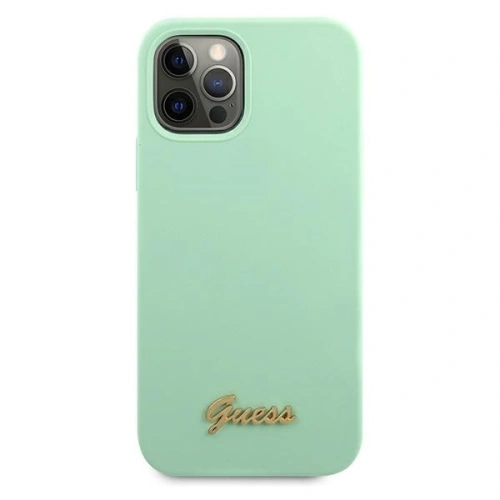 Kup Etui Guess GUHCP12LLSLMGGN Apple iPhone 12 Pro Max zielony/green hardcase Metal Logo Script - GUE832GRN - {ean13} - Sklep Home Screen