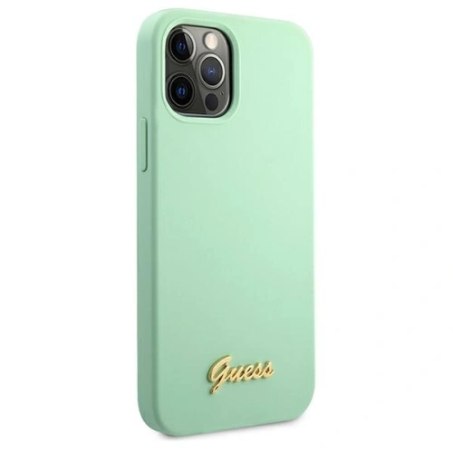 Kup Etui Guess GUHCP12LLSLMGGN Apple iPhone 12 Pro Max zielony/green hardcase Metal Logo Script - GUE832GRN - {ean13} - Sklep Home Screen