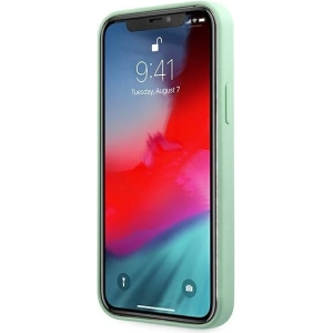 Buy Guess GUHCP12LLSLMGGN Apple iPhone 12 Pro Max green hardcase Metal Logo Script - GUE832GRN - {ean13} - Home Screen Store Europe