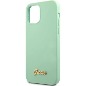 Buy Guess GUHCP12LLSLMGGN Apple iPhone 12 Pro Max green hardcase Metal Logo Script - GUE832GRN - {ean13} - Home Screen Store Europe